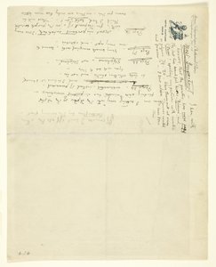 Dopis Williamu Heinemannovi s opravami pro Eden versus Whistler: The Baronet and the Butterfly. Valentýn s verdiktem od James Abbott McNeill Whistler