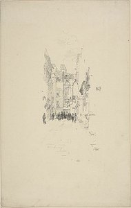 Malý dvůr, Trh sukna od James Abbott McNeill Whistler