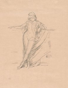 Malá zahalená postava, nakloněná od James Abbott McNeill Whistler