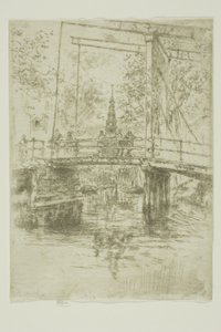 Malý padací most, Amsterdam od James Abbott McNeill Whistler