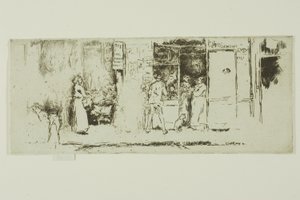Stánek novin, Rue de Seine od James Abbott McNeill Whistler