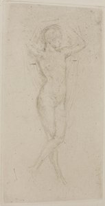 Nahá dívka se zdviženýma rukama od James Abbott McNeill Whistler