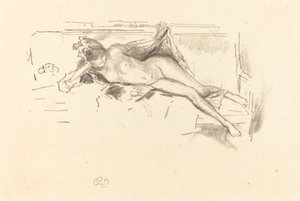 Nahá modelka, ležící od James Abbott McNeill Whistler