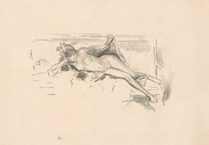 Nahá modelka, ležící od James Abbott McNeill Whistler