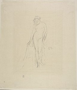 Nahá modelka, stojící od James Abbott McNeill Whistler