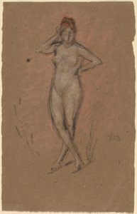 Nahá stojící se zkříženýma nohama od James Abbott McNeill Whistler