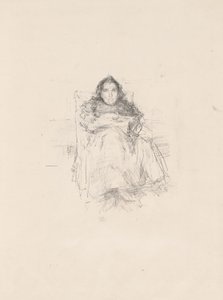 Portrétní studie: Mrs. Philip, č. 3 (recto) Portrétní studie: Geneviève Mallarmé (verze) od James Abbott McNeill Whistler