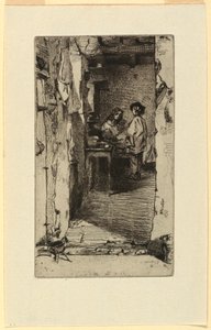 Rag Pickers, Mouffetard District, Paříž od James Abbott McNeill Whistler