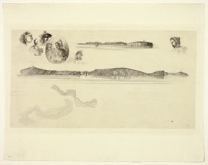 Náčrtky na desce Coast Survey Plate od James Abbott McNeill Whistler