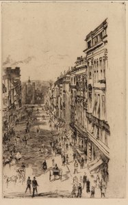 Ulice svatého Jakuba od James Abbott McNeill Whistler