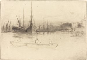 Parníky z věže od James Abbott McNeill Whistler