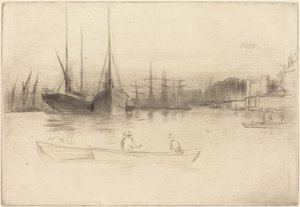 Parníky před londýnským Towerem od James McNeill Whistler
