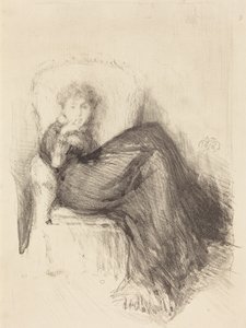Studie: sedící Maude od James McNeill Whistler