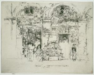 Slunečnice, St Germain Market, Paříž od James Abbott McNeill Whistler