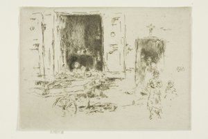 The Barrow - Marolles District, Brusel od James Abbott McNeill Whistler