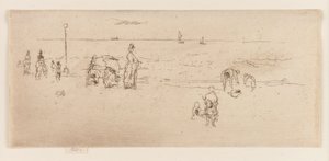 Pláž, Ostende od James Abbott McNeill Whistler