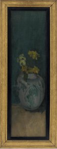 Modrá dívka (fragment): žlutá a modrá od James Abbott McNeill Whistler