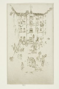 Nádvoří, Brusel od James Abbott McNeill Whistler