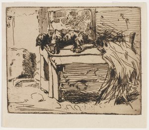 Pes v boudě od James Abbott McNeill Whistler