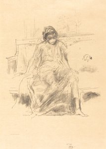 Zahalená postava, sedící od James Abbott McNeill Whistler