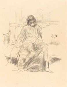 Zahalená postava, sedící od James Abbott McNeill Whistler