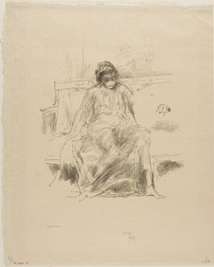 Zahalená postava, sedící od James Abbott McNeill Whistler