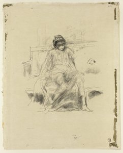 Zahalená postava, sedící od James Abbott McNeill Whistler
