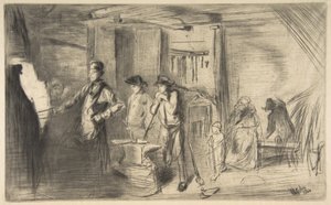 Kovárna, ze souboru „Série šestnácti leptů s výjevy z Temže a jinými náměty“ od James McNeill Whistler