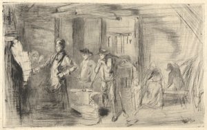 The Forge, from the Thames Set (Série šestnácti leptů scén na Temži a dalších témat) od James Abbott McNeill Whistler