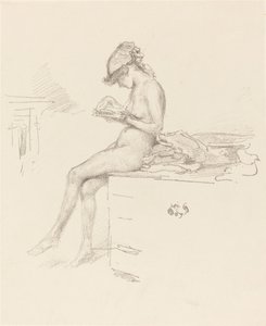 Malý akt model, čtení od James Abbott McNeill Whistler