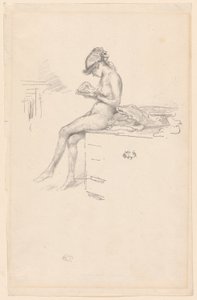Malý akt model, čtení od James Abbott McNeill Whistler