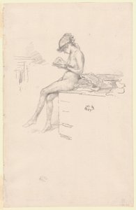 Malý akt model, čtení od James Abbott McNeill Whistler