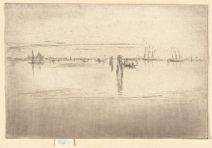 Dlouhá laguna, z druhého benátského souboru (soubor dvaceti šesti leptů) od James Abbott McNeill Whistler