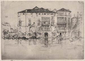 Paláce, z prvního benátského souboru (Benátky, série dvanácti leptů) od James Abbott McNeill Whistler