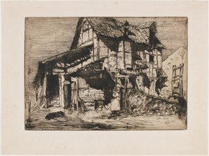 Nebezpečný činžák. Jeden z dvanácti leptů z přírody (francouzský set) od James Abbott McNeill Whistler