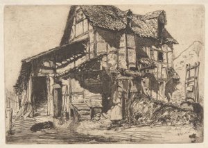 Nebezpečný činžák z francouzského souboru (Douze Eaux-Fortes d od James Abbott McNeill Whistler
