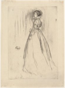 Sametové šaty (paní Leylandová) od James Abbott McNeill Whistler