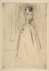 Sametové šaty (paní Leylandová) od James McNeill Whistler