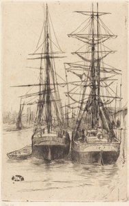 Dvě lodě od James McNeill Whistler