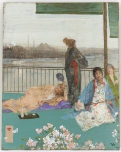 Variace v barvě masa a zelené - Balkon od James Abbott McNeill Whistler