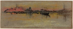 Benátky: Východ slunce na Rialtu od James Abbott McNeill Whistler
