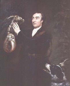 Falconer, portrét umělcova bratra Samuela Northcotea od James Northcote