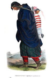 Chippeway (Ojibwe) žena a dítě od James Otto Lewis