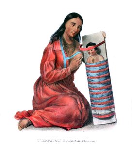 Chippeway (Ojibwe) žena a dítě