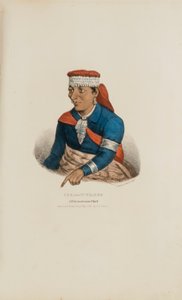 KEE-O-TUCK-KEE; náčelník Pottowattomie, z domorodého portfolia od James Otto Lewis