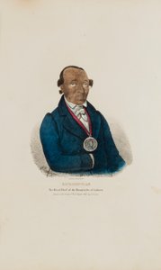 RICHARDVILLE; náčelník indiánského kmene Miami, z knihy The Aboriginal Portfolio. od James Otto Lewis