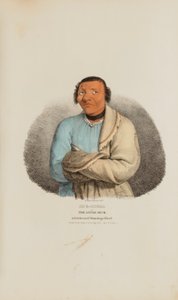 SHE-SHEBA neboli Malá kachna; Slavný náčelník Winnebago, z domorodého portfolia od James Otto Lewis