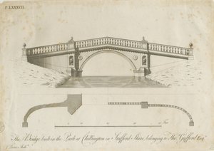 Chillington Park - Bridge: rytina, nd [c 1789] (tisk)