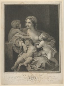 Charity seděla a kojila nemluvně, další spala na jejím klíně a třetí s ní mluvila, ..., 1793. od James Parker