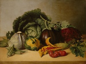 Zátiší: Balsam Apple and Vegetables, ca. 20. léta 19. století.